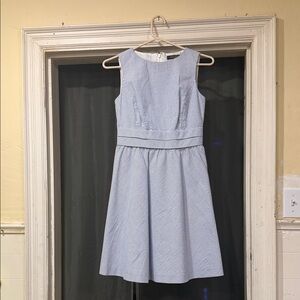 Brooks Brothers Blue and White Striped Fabric